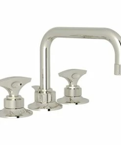 Cheap 👍 ROHL® Michael Berman Graceline™ Two Handle Widespread Bathroom Sink Faucet in Polished Nickel 💯