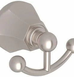 Discount ✔️ ROHL® San Giovanni™ 2 Robe Hook in Satin Nickel 🤩