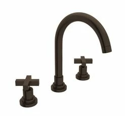Coupon ✨ ROHL® Lombardia® Two Handle Widespread Bathroom Sink Faucet in Matte Black Cross Handle 🔔
