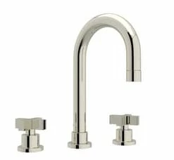 Wholesale 🧨 ROHL® Italian Country Bath Two Handle Widespread Bathroom Sink Faucet in Polished Nickel ⌛