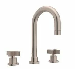 Promo ⌛ ROHL® Italian Country Bath Two Handle Bathroom Sink Faucet in Satin Nickel 🛒