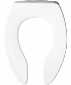 Deals 🎉 Bemis Elongated Open Front Toilet Seat in White ⭐