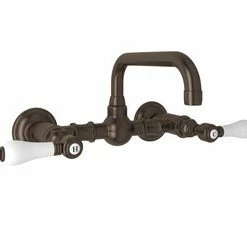 Best Pirce 🤩 ROHL® Acqui® Two Handle Bathroom Sink Faucet in Tuscan Brass 🔥