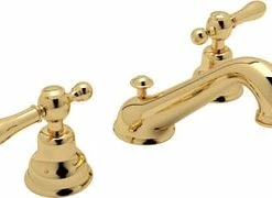 Best Pirce ⭐ ROHL® Country Bath Two Handle Bathroom Sink Faucet in Inca Brass ⌛