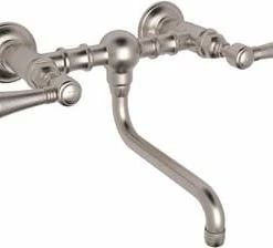 Cheap ✨ ROHL® Vocca Two Handle Bathroom Sink Faucet in Satin Nickel ⭐