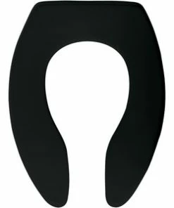 Budget ๐ Bemis Elongated Open Front Toilet Seat in Black ๐