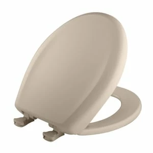 Brand new 🥰 Bemis Round Closed Front Toilet Seat with Cover in Natural 🔥 3 Brand new 🥰 Bemis Round Closed Front Toilet Seat with Cover in Natural 🔥