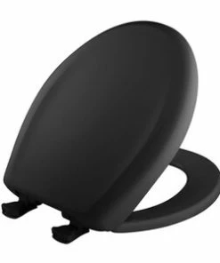Discount โ๏ธ Bemis Round Closed Front Toilet Seat with Cover in Black ๐งจ