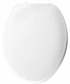 Outlet 🧨 Bemis Elongated Closed Front Toilet Seat with Cover in White 🔥 -ROHL Sales Query 77
