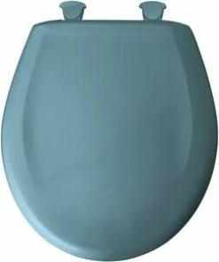 Deals 💯 Bemis Round Closed Front Toilet Seat with Cover in Regency Blue 💯 -ROHL Sales Query 773