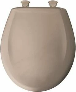 Cheap 🧨 Bemis Round Closed Front Toilet Seat with Cover in Fawn Beige 🧨 -ROHL Sales Query 776