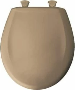 Best Pirce ⭐ Bemis Round Closed Front Toilet Seat with Cover in Sand 💯 -ROHL Sales Query 779