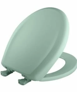 Flash Sale โค๏ธ Bemis Round Closed Front Toilet Seat with Cover in Ming Green ๐