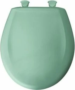 Flash Sale ❤️ Bemis Round Closed Front Toilet Seat with Cover in Ming Green 😍 -ROHL Sales Query 788