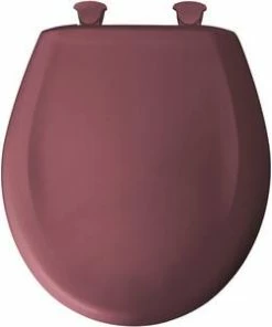 Deals ✨ Bemis Round Closed Front Toilet Seat with Cover in Raspberry 😍 -ROHL Sales Query 800