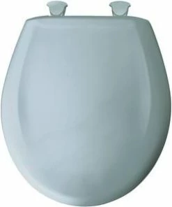 Flash Sale 🔔 Bemis Whisper-Close® Round Closed Front Toilet Seat with Cover in Heron Blue 👏 -ROHL Sales Query 803