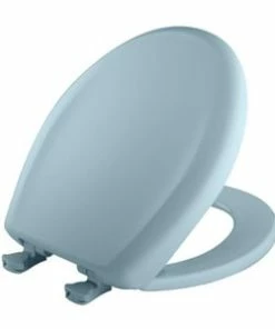 Flash Sale ๐ Bemis Whisper-Closeยฎ Round Closed Front Toilet Seat with Cover in Dresden Blue ๐
