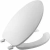 Promo ❤️ Bemis Elongated Open Front Toilet Seat with Cover in White ❤️ -ROHL Sales Query 855