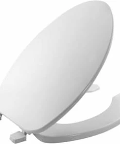 Promo โค๏ธ Bemis Elongated Open Front Toilet Seat with Cover in White โค๏ธ