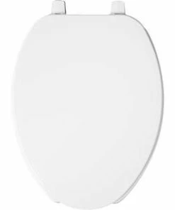 Promo ❤️ Bemis Elongated Open Front Toilet Seat with Cover in White ❤️ -ROHL Sales Query 857