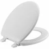 Outlet 🔥 Bemis Round Closed Front Toilet Seat with Cover in White ❤️ -ROHL Sales Query 915