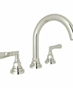 Flash Sale 🛒 ROHL® San Giovanni™ Two Handle Widespread Bathroom Sink Faucet in Polished Nickel 👏