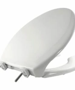 Wholesale ๐ Bemis Elongated Open Front Toilet Seat with Cover in White ๐