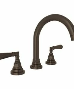 New 💯 ROHL® Lombardia® Two Handle Widespread Bathroom Sink Faucet in Tuscan Brass Lever Handle 🔥