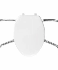 Best Sale 😉 Bemis Medic-Aid® Plastic Elongated Open Front with Cover Toilet Seat in White 🧨